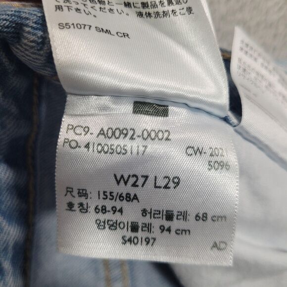 Levi's High Waisted Straight Jeans Womens 27x29 Blue Light Wash High Rise Denim - Picture 11 of 15